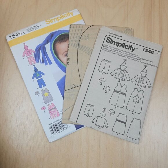 Simplicity 1546 Baby's Knit Outfit Sewing Pattern XXS-S Pants Jacket Hat Sack - Picture 3 of 4